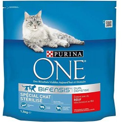 ALIMENT CHAT ONE STERILISE BOEUF 1.5KG