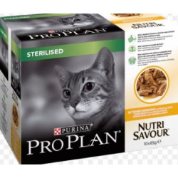 ALIMENT CHAT NUTRISAVOUR STERILISED POULET 10X85G