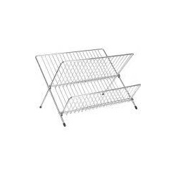 EGOUTTOIR A VAISSELLE CHROME ET METAL 38X30X24CM