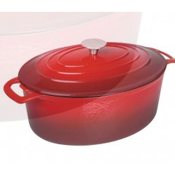 COCOTTE FONTE EMAILLEE OVALE 6.5L 33X25CM H13.5CM